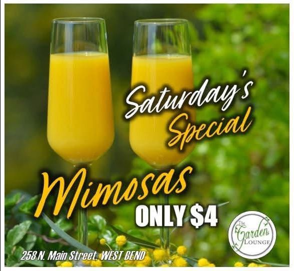 Garden Lounge Saturday four-dollar mimosa promotion
