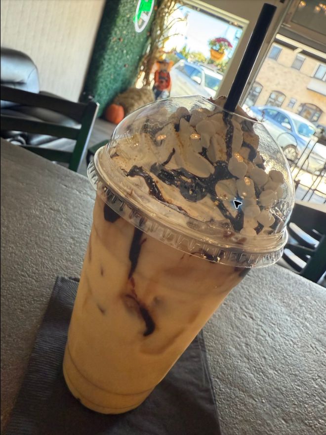 Iced coffee at The Garden Lounge